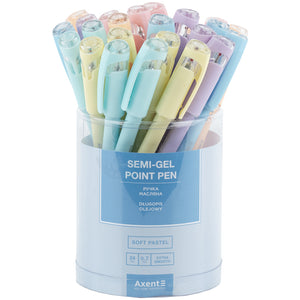 Semi-gel pen Axent Soft Pastel AB1102-02-A, 0.7 mm, blue