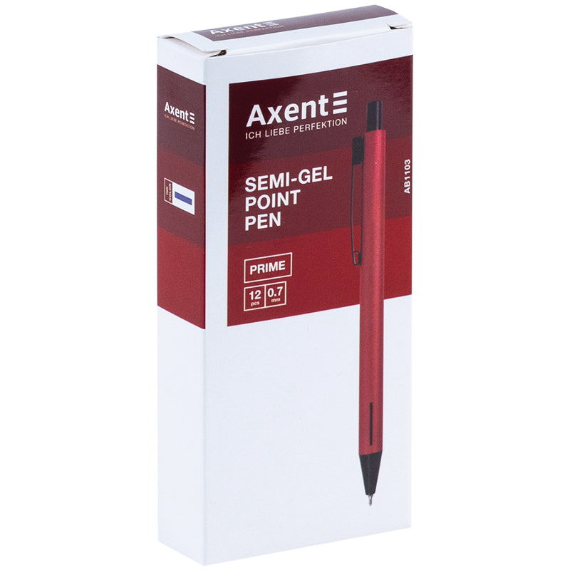 Semi-gel pen retractable Axent Prime AB1103-10-02-A, 0.7 mm, blue