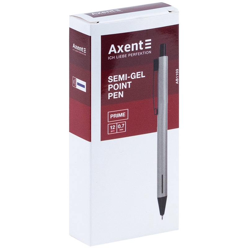 Semi-gel pen retractable Axent Prime AB1103-34-02-A, 0.7 mm, blue