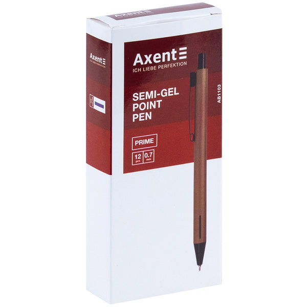 Semi-gel pen retractable Axent Prime AB1103-35-02-A, 0.7 mm, blue