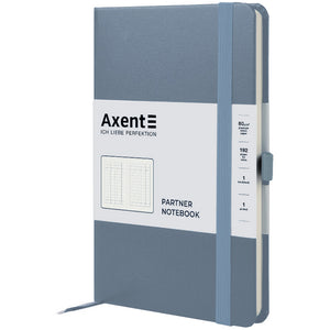 Notebook Axent Partner 8201-62-A, 125x195 mm, 96 sheets, squared, grey