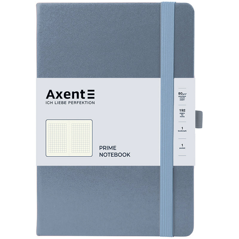 Notebook Axent Partner Prime 8305-62-A, 145x210 mm, 96 sheets, squared, grey