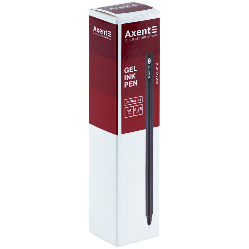 Gel pen Axent Ultraline AG1120-01-A, 0.28 mm, black