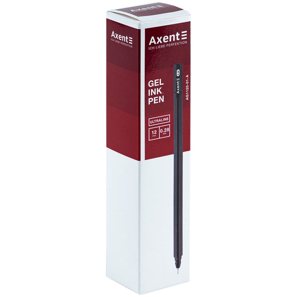 Gel pen Axent Ultraline AG1120-01-A, 0.28 mm, black