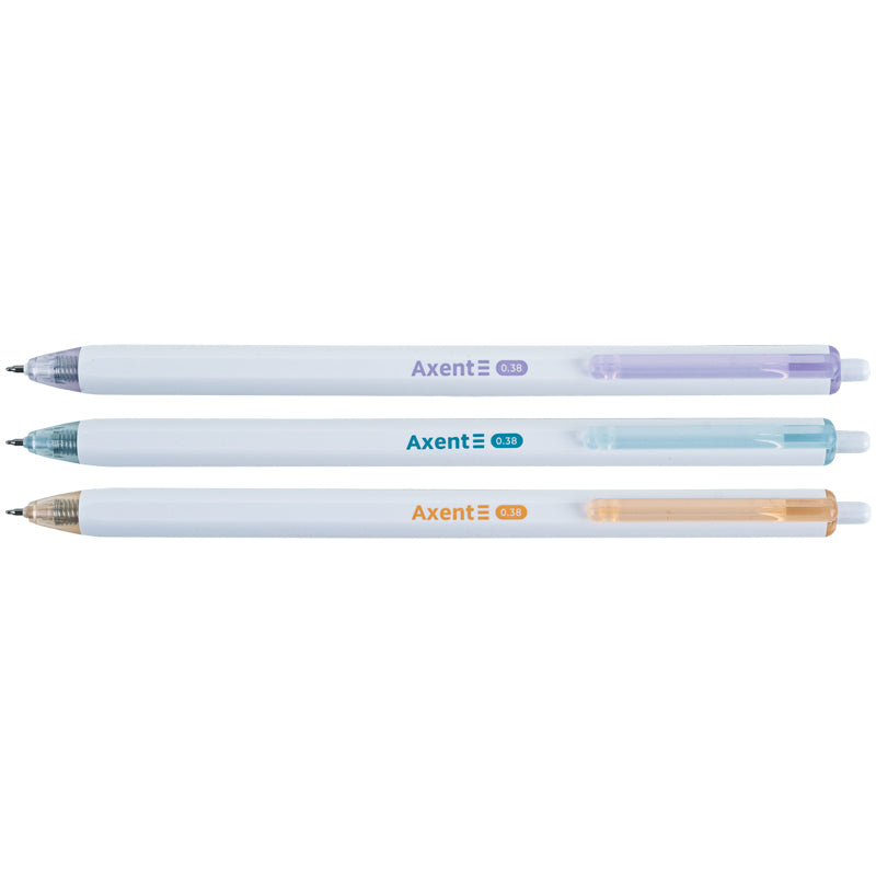 Gel pen retractable Axent Fineline AG1121-02-A, 0.38 mm, blue