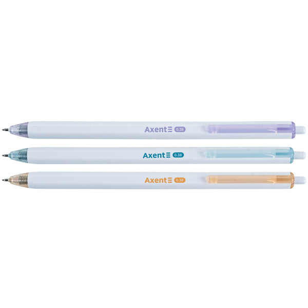 Gel pen retractable Axent Fineline AG1121-02-A, 0.38 mm, blue
