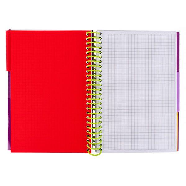 Notebook with dividers Axent 8405-09-A, А5, 120 sheets, squared, purple