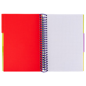 Notebook with dividers Axent 8405-11-A, А5, 120 sheets, squared, light green