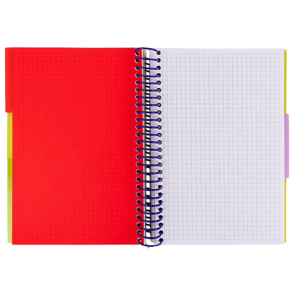 Notebook with dividers Axent 8405-11-A, А5, 120 sheets, squared, light green