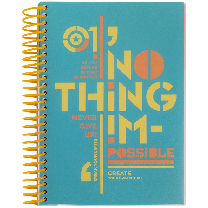 Notebook with dividers Axent 8405-12-A, А5, 120 sheets, squared,  turquoise