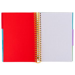 Notebook with dividers Axent 8405-12-A, А5, 120 sheets, squared,  turquoise