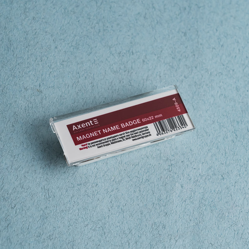 Acrylic magnetic badge Axent 4509-A, 60х25 mm