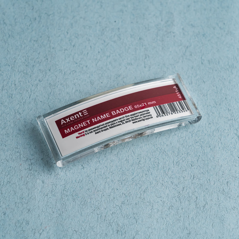Acrylic magnetic badge Axent 4511-A, 71х26 mm
