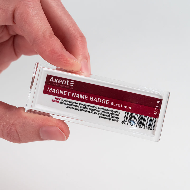 Acrylic magnetic badge Axent 4511-A, 71х26 mm