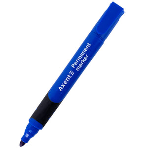 Marker Axent Permanent Comfort Grip 2542-02-A, 2 mm, round, blue