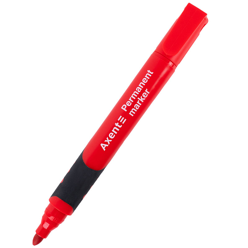Marker Axent Permanent Comfort Grip 2542-06-A, 2 mm, round, red