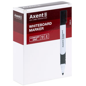 Marker Axent Whiteboard Comfort Grip 2552-06-A, 2 mm, round, red
