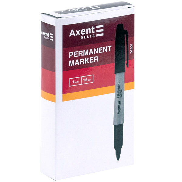 Marker Axent Permanent D2606-01, 1 mm, round, black