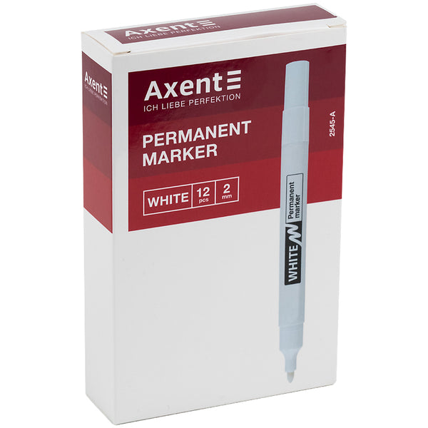 Marker Axent Permanent White 2545-A, 2 mm, round, white