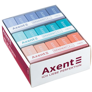 Set of erasers in a plastic box Axent Gradient 1199-A, 5 pcs, assorted colors
