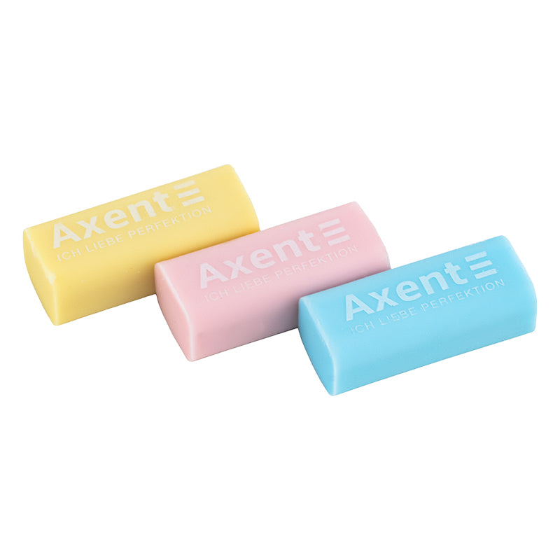 Set of erasers in a plastic box Axent Pastelini 1198-A, 3 pcs, assorted colors