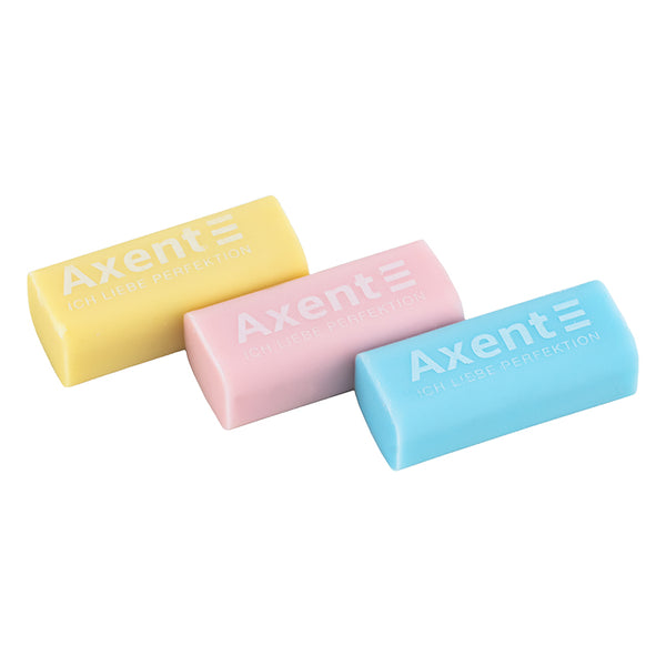 Set of erasers in a plastic box Axent Pastelini 1198-A, 3 pcs, assorted colors