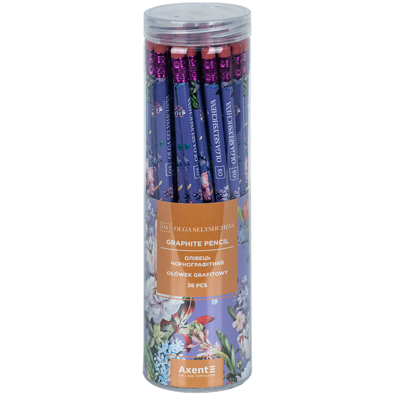 Graphite pencil Axent Olga Selyshcheva, Secret 9009-25-А, HB, 2.2 mm