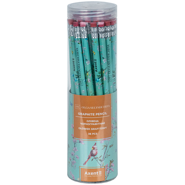 Graphite pencil Axent Olga Selyshcheva, Spring 9009-26-А, HB, 2.2 mm