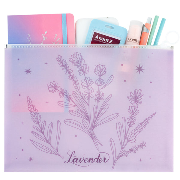 Teczka na suwak zip-lock Axent 1497-37-A Lavender-2, А4+