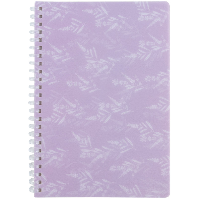 Spiral notebook Axent Lavender 1 8033-1-A, А5, 80 sheets, squared, plastic cover