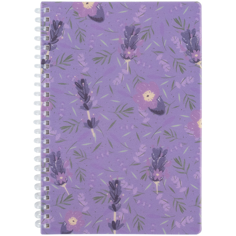 Spiral notebook Axent Lavender 2 8033-2-A, А5, 80 sheets, squared, plastic cover