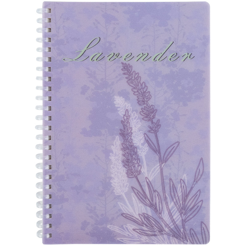 Spiral notebook Axent Lavender 3 8033-3-A, А5, 80 sheets, squared, plastic cover