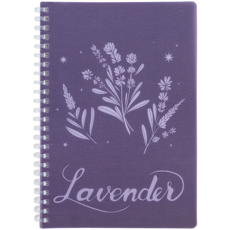 Spiral notebook Axent Lavender 4 8033-4-A, А5, 80 sheets, squared, plastic cover