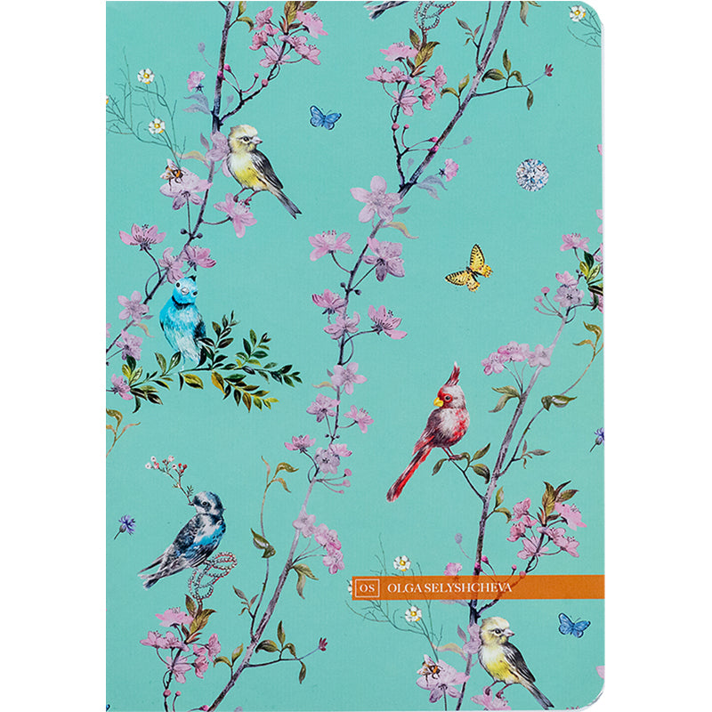 Notebook Axent Olga Selyshcheva, Spring 8700-9-A-OS, A5, 80 sheets, squared