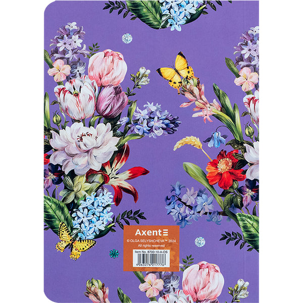 Notebook Axent Olga Selyshcheva, Secret Garden 8700-10-A-OS, A5, 80 sheets, squared
