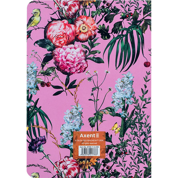 Notebook Axent Olga Selyshcheva, Summer Time 8700-11-A-OS, A5, 80 sheets, squared