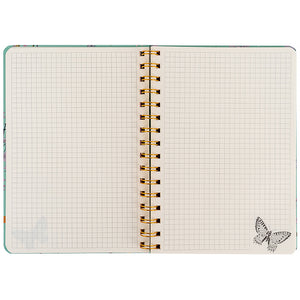Spiral notebook Axent Olga Selyshcheva, Spring 8470-1-A-OS, А5, 80 sheets, squared, hard cover