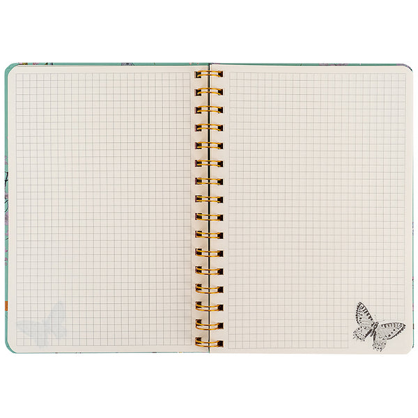 Spiral notebook Axent Olga Selyshcheva, Spring 8470-1-A-OS, А5, 80 sheets, squared, hard cover