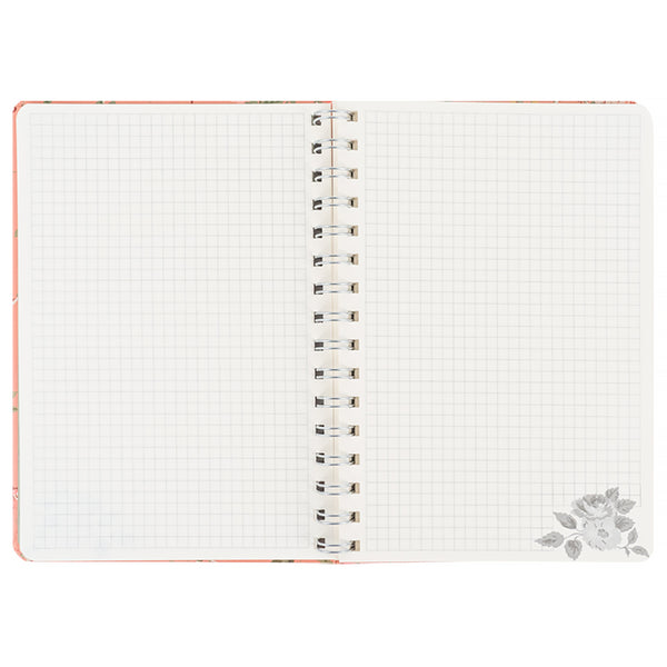 Spiral notebook Axent Laura Ashley, Charming 8470-6-A-LA, А5, 80 sheets, squared, hard cover