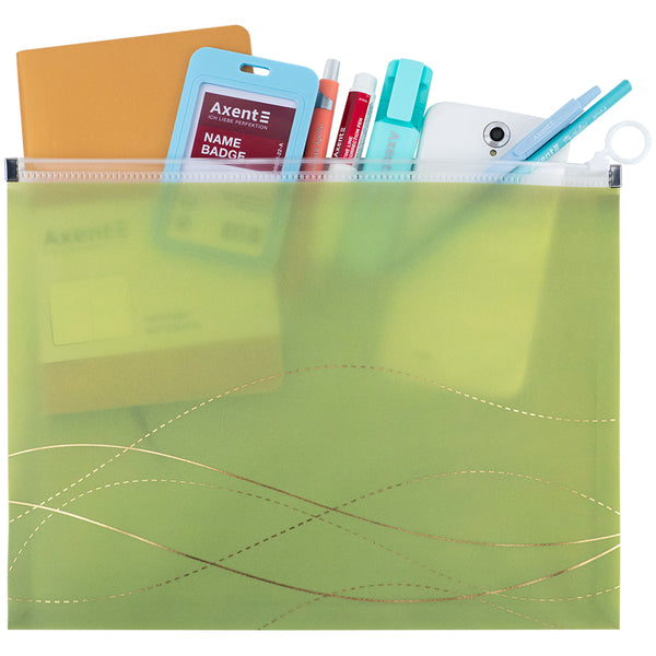 Zipper folder zip-lock Axent Waves-3 1497-42-A, А4 