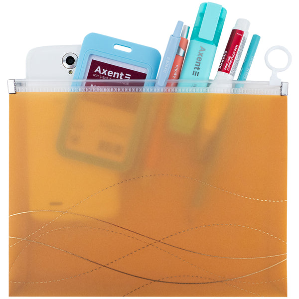 Zipper folder zip-lock Axent Waves-1 1498-40-A, А5