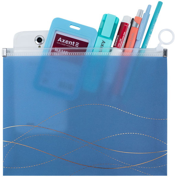 Zipper folder zip-lock Axent Waves-2 1498-41-A, А5