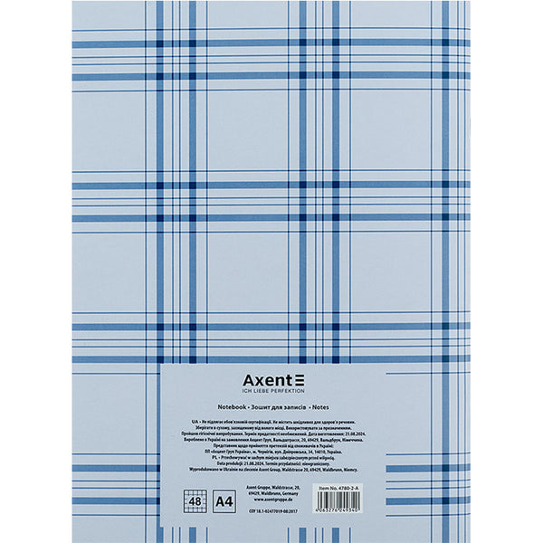 Notes Axent 4780-2-A, А4, 48 kartek, kratka, niebieski
