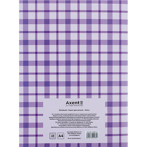 Notes Axent 4780-3-A, А4, 48 kartek, kratka, liliowy