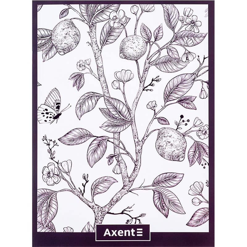 Notebook for notes Axent 4780-7-A, А4, 48 sheets, squared, plum