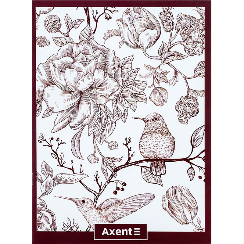 Notebook for notes Axent 4780-8-A, А4, 48 sheets, squared, burgundy