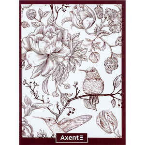 Notes Axent 4780-8-A, А4, 48 kartek, kratka,  burgundia