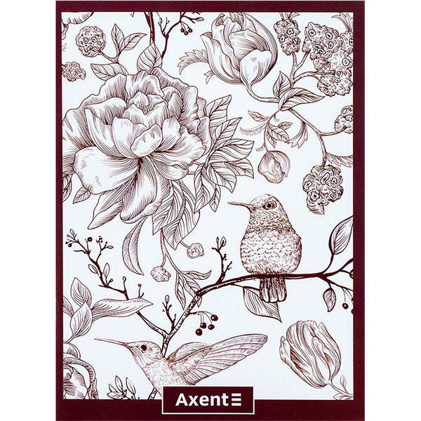 Notes Axent 4780-8-A, А4, 48 kartek, kratka,  burgundia