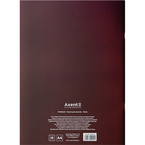 Notes Axent 4780-8-A, А4, 48 kartek, kratka,  burgundia