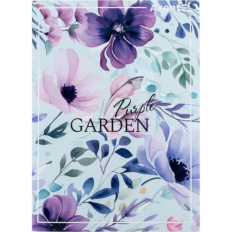 Notebook for notes Axent 4782-6-A, А4, 96 sheets, squared, Purple Garden